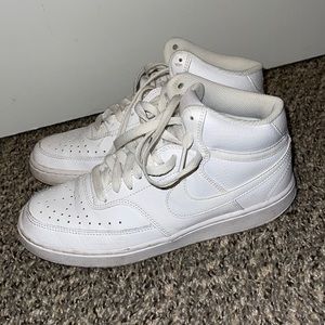 High top White Nikes size 8